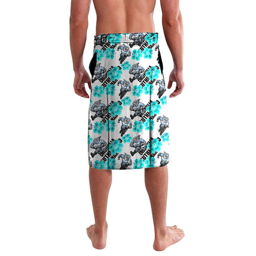 Cronulla-Sutherland Sharks Lavalava Tropical Hibiscus Floral Seamless Rugby Mascot