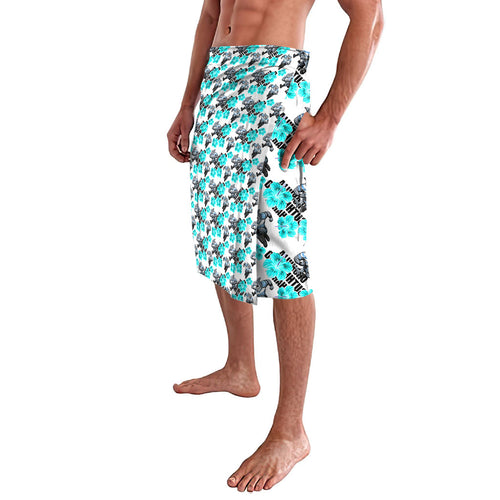 Cronulla-Sutherland Sharks Lavalava Tropical Hibiscus Floral Seamless Rugby Mascot