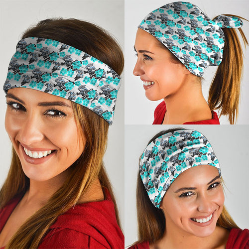 Cronulla-Sutherland Sharks Neck Gaiter Tropical Hibiscus Floral Seamless Rugby Mascot