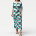 Cronulla-Sutherland Sharks Puletasi Tropical Hibiscus Floral Seamless Rugby Mascot