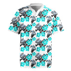Cronulla-Sutherland Sharks Rugby Jersey Tropical Hibiscus Floral Seamless Rugby Mascot