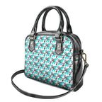 Cronulla-Sutherland Sharks Shoulder Handbag Tropical Hibiscus Floral Seamless Rugby Mascot