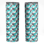 Cronulla-Sutherland Sharks Skinny Tumbler Tropical Hibiscus Floral Seamless Rugby Mascot