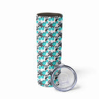 Cronulla-Sutherland Sharks Skinny Tumbler Tropical Hibiscus Floral Seamless Rugby Mascot