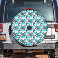 Cronulla-Sutherland Sharks Spare Tire Cover Tropical Hibiscus Floral Seamless Rugby Mascot
