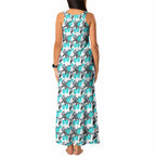 Cronulla-Sutherland Sharks Tank Maxi Dress Tropical Hibiscus Floral Seamless Rugby Mascot