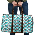 Cronulla-Sutherland Sharks Travel Bag Tropical Hibiscus Floral Seamless Rugby Mascot