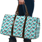 Cronulla-Sutherland Sharks Travel Bag Tropical Hibiscus Floral Seamless Rugby Mascot