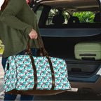 Cronulla-Sutherland Sharks Travel Bag Tropical Hibiscus Floral Seamless Rugby Mascot