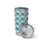 Cronulla-Sutherland Sharks Tumbler Cup Tropical Hibiscus Floral Seamless Rugby Mascot