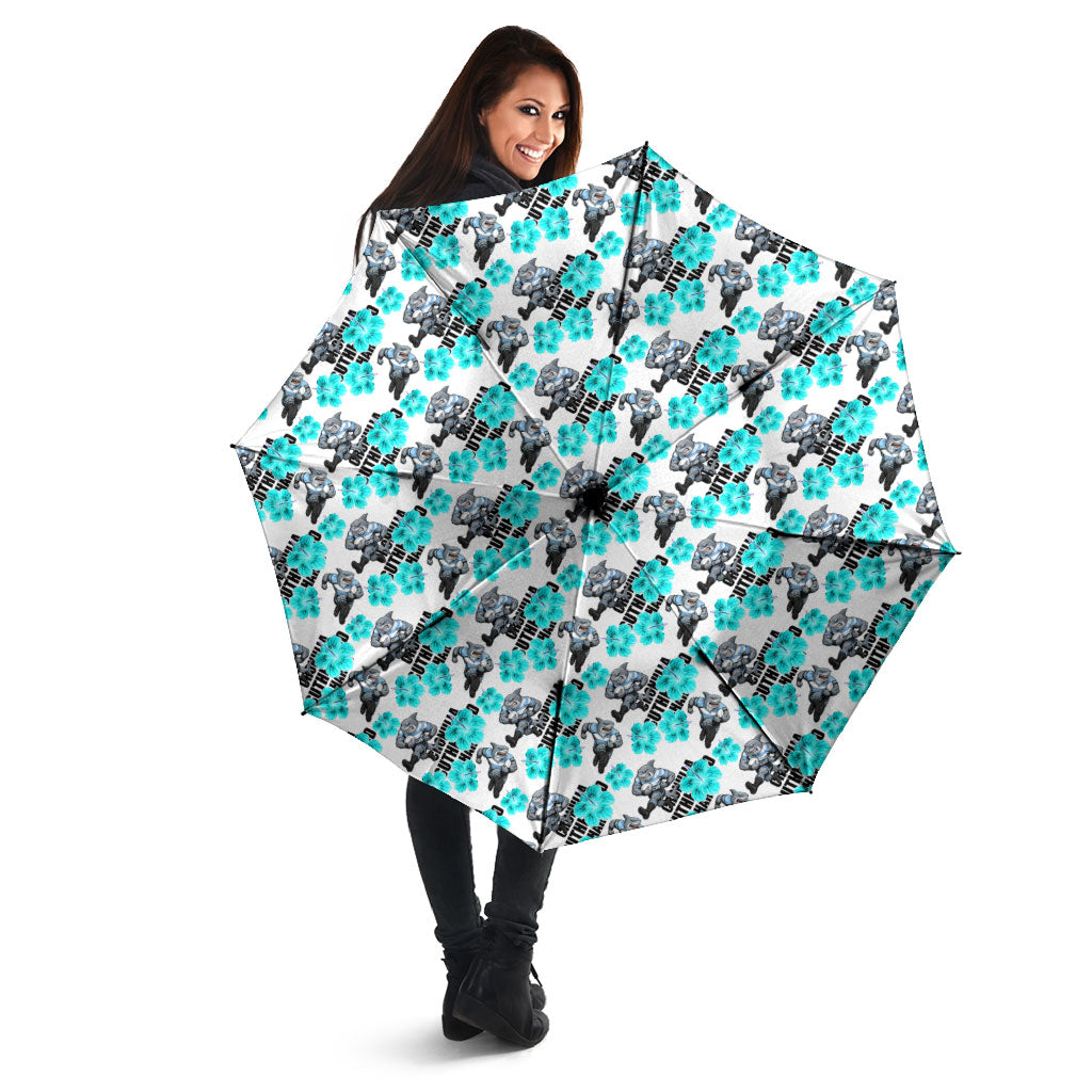 Cronulla-Sutherland Sharks Umbrella Tropical Hibiscus Floral Seamless Rugby Mascot