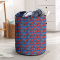 Newcastle Knights Laundry Basket Tropical Hibiscus Floral Seamless Rugby Mascot