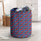 Newcastle Knights Laundry Basket Tropical Hibiscus Floral Seamless Rugby Mascot