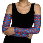 Newcastle Knights Arm Sleeves Tropical Hibiscus Floral Seamless Rugby Mascot