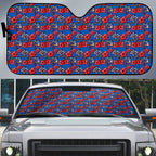 Newcastle Knights Auto Sun Shade Tropical Hibiscus Floral Seamless Rugby Mascot