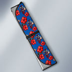 Newcastle Knights Auto Sun Shade Tropical Hibiscus Floral Seamless Rugby Mascot