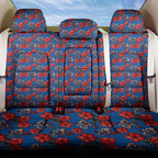 Newcastle Knights Back Car Seat Cover Tropical Hibiscus Floral Seamless Rugby Mascot