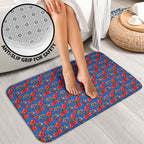Newcastle Knights Bathroom Set Tropical Hibiscus Floral Seamless Rugby Mascot