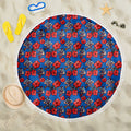 Newcastle Knights Beach Blanket Tropical Hibiscus Floral Seamless Rugby Mascot