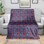 Newcastle Knights Blanket Tropical Hibiscus Floral Seamless Rugby Mascot