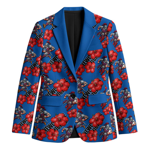 Newcastle Knights Blazer Tropical Hibiscus Floral Seamless Rugby Mascot