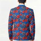 Newcastle Knights Blazer Tropical Hibiscus Floral Seamless Rugby Mascot