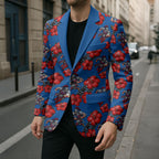 Newcastle Knights Blazer Tropical Hibiscus Floral Seamless Rugby Mascot