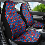 Newcastle Knights Car Seat Cover Tropical Hibiscus Floral Seamless Rugby Mascot