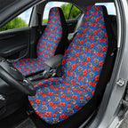 Newcastle Knights Car Seat Cover Tropical Hibiscus Floral Seamless Rugby Mascot