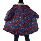 Newcastle Knights Cloak Tropical Hibiscus Floral Seamless Rugby Mascot