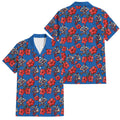 Newcastle Knights Family Matching Tank Maxi Dress and Hawaiian Shirt Tropical Hibiscus Floral Seamless Rugby Mascot