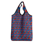 Newcastle Knights Grocery Bag Tropical Hibiscus Floral Seamless Rugby Mascot