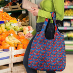 Newcastle Knights Grocery Bag Tropical Hibiscus Floral Seamless Rugby Mascot