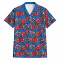 Newcastle Knights Hawaiian Shirt Tropical Hibiscus Floral Seamless Rugby Mascot