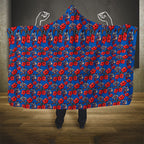 Newcastle Knights Hooded Blanket Tropical Hibiscus Floral Seamless Rugby Mascot