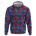 Newcastle Knights Hoodie Tropical Hibiscus Floral Seamless Rugby Mascot
