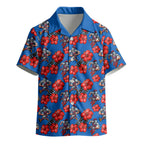 Newcastle Knights Kid Hawaiian Shirt Tropical Hibiscus Floral Seamless Rugby Mascot