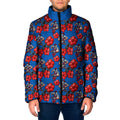 Newcastle Knights Padded Jacket Tropical Hibiscus Floral Seamless Rugby Mascot