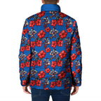 Newcastle Knights Padded Jacket Tropical Hibiscus Floral Seamless Rugby Mascot