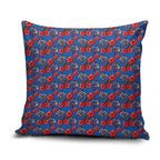 Newcastle Knights Pillow Cover Tropical Hibiscus Floral Seamless Rugby Mascot