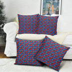 Newcastle Knights Pillow Cover Tropical Hibiscus Floral Seamless Rugby Mascot
