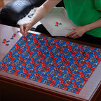 Newcastle Knights Puzzle Tropical Hibiscus Floral Seamless Rugby Mascot