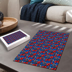 Newcastle Knights Puzzle Tropical Hibiscus Floral Seamless Rugby Mascot