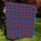 Newcastle Knights Quilt Tropical Hibiscus Floral Seamless Rugby Mascot