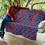 Newcastle Knights Quilt Tropical Hibiscus Floral Seamless Rugby Mascot
