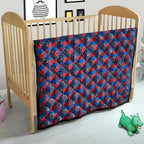 Newcastle Knights Quilt Tropical Hibiscus Floral Seamless Rugby Mascot