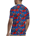 Newcastle Knights Rugby Jersey Tropical Hibiscus Floral Seamless Rugby Mascot