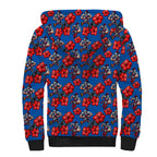 Newcastle Knights Sherpa Hoodie Tropical Hibiscus Floral Seamless Rugby Mascot