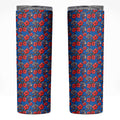 Newcastle Knights Skinny Tumbler Tropical Hibiscus Floral Seamless Rugby Mascot
