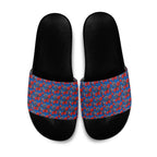 Newcastle Knights Slide Sandals Tropical Hibiscus Floral Seamless Rugby Mascot